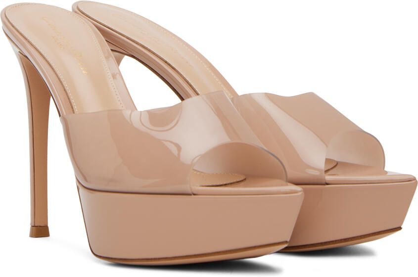 Gianvito Rossi Beige Betty Platform Sandals - Picture 2