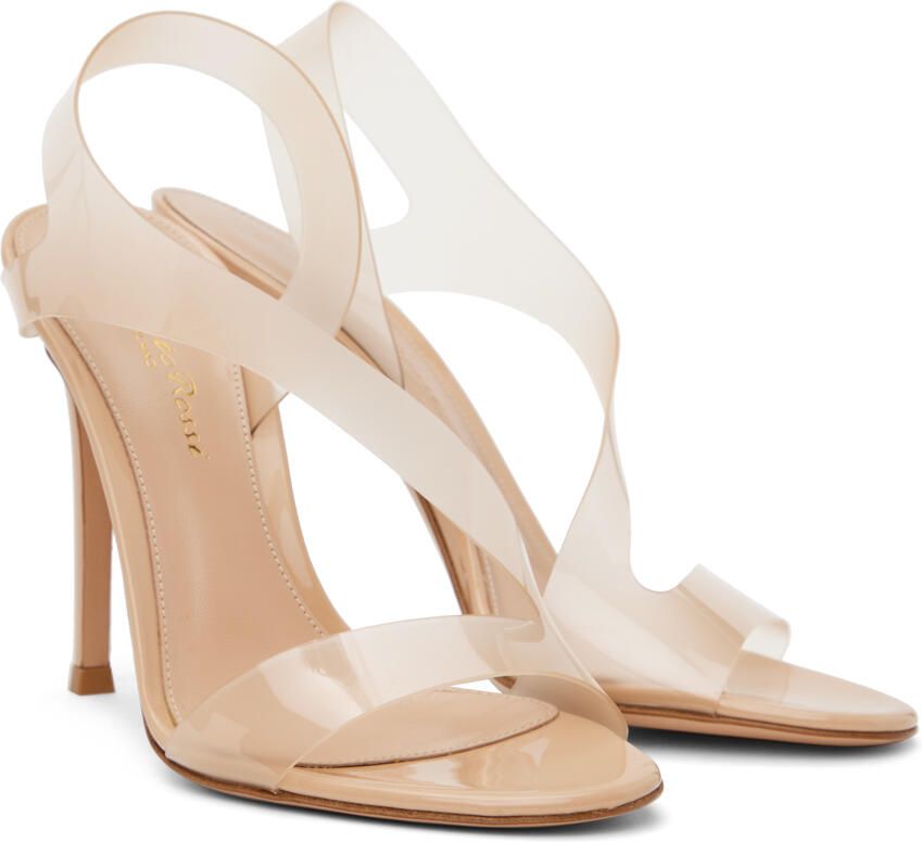 Gianvito Rossi Beige Metropolis 105 Heeled Sandals - Picture 3