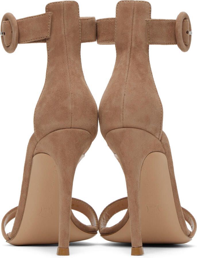 Gianvito Rossi Beige Portofino Heeled Sandals - Picture 5