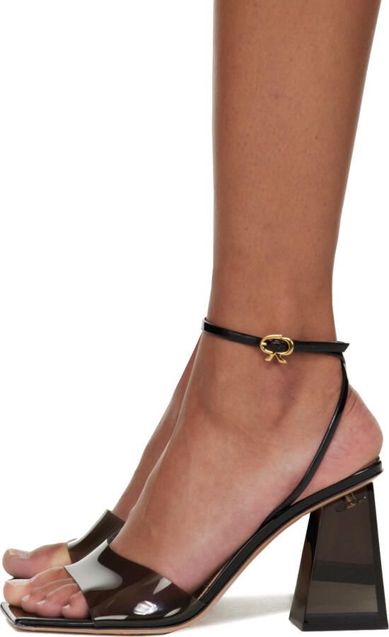 Gianvito Rossi Black Cosmic 85 Heeled Sandals - Picture 3