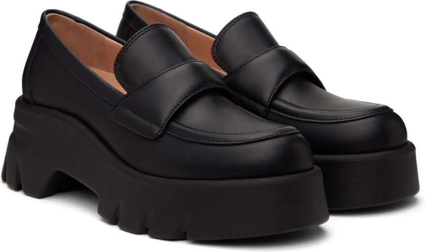 Gianvito Rossi Black Farren Loafers - Picture 2