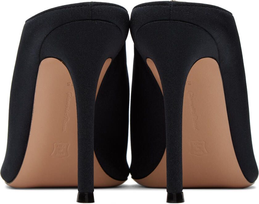 Gianvito Rossi Black Hiroko 105 Heeled Mules