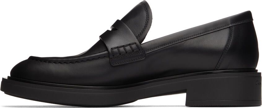Gianvito Rossi Black Leather Harris Loafers - Picture 3