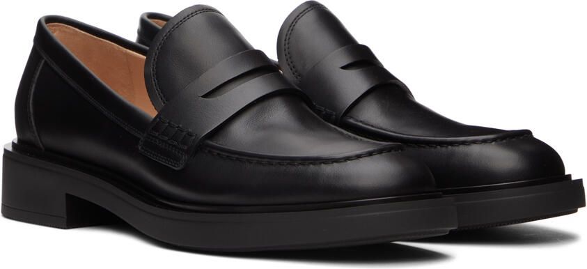 Gianvito Rossi Black Leather Harris Loafers - Picture 2