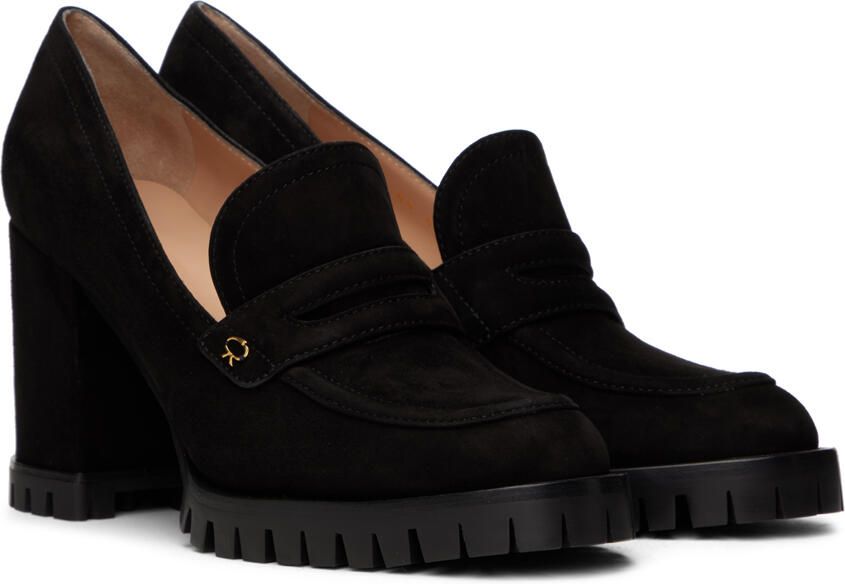 Gianvito Rossi Black Leather Heels - Picture 2