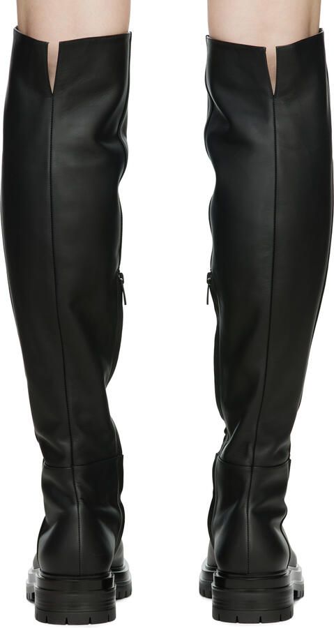 Gianvito Rossi Black Leather Quinn Tall Boots - Picture 2