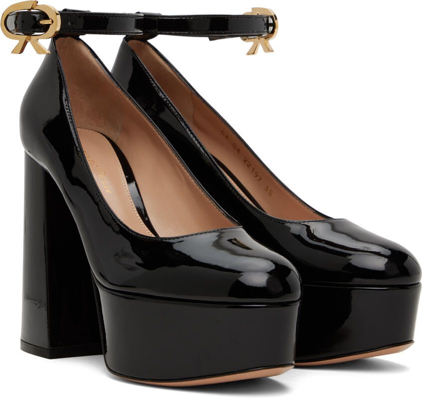 Gianvito Rossi Black Manila Heels - Picture 2