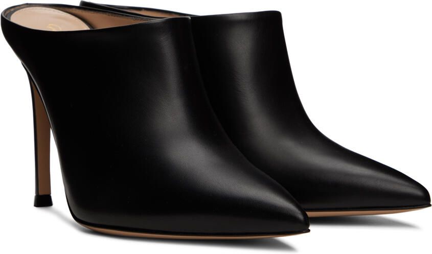 Gianvito Rossi Black Nova Heeled 105 Heels - Picture 2