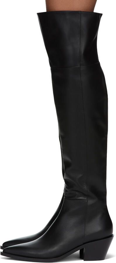 Gianvito Rossi Black Over-The-Knee Boots - Picture 3