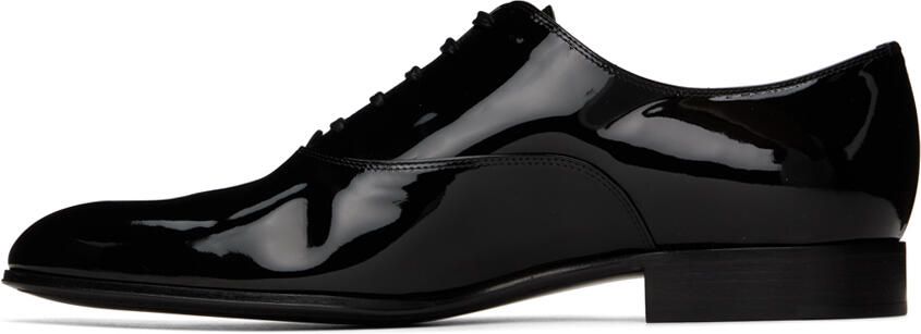 Gianvito Rossi Black Patent Vittorio Vernice Lace-Up Derbys - Picture 3