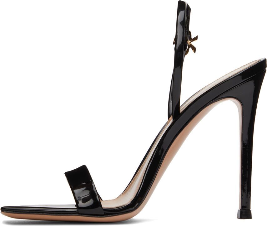 Gianvito Rossi Black Ribbon 105 Heeled Sandals - Picture 2