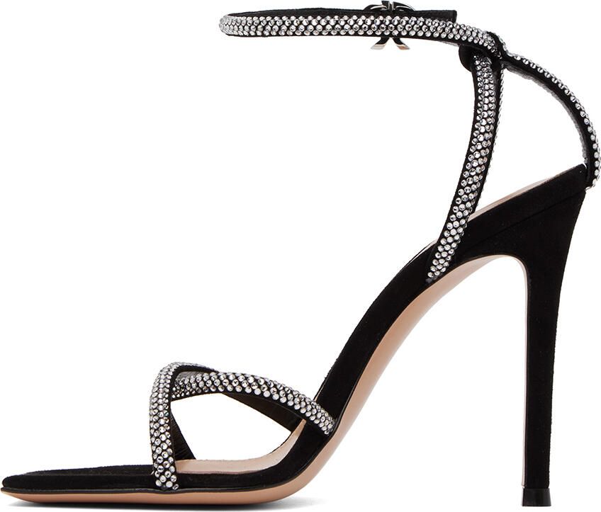 Gianvito Rossi Black Suede Heeled Sandals - Picture 3