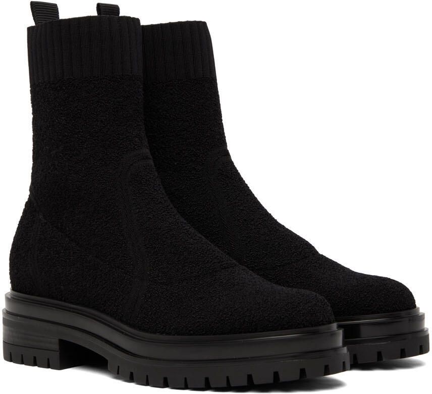 Gianvito Rossi Black Torrance Sock Boots - Picture 2