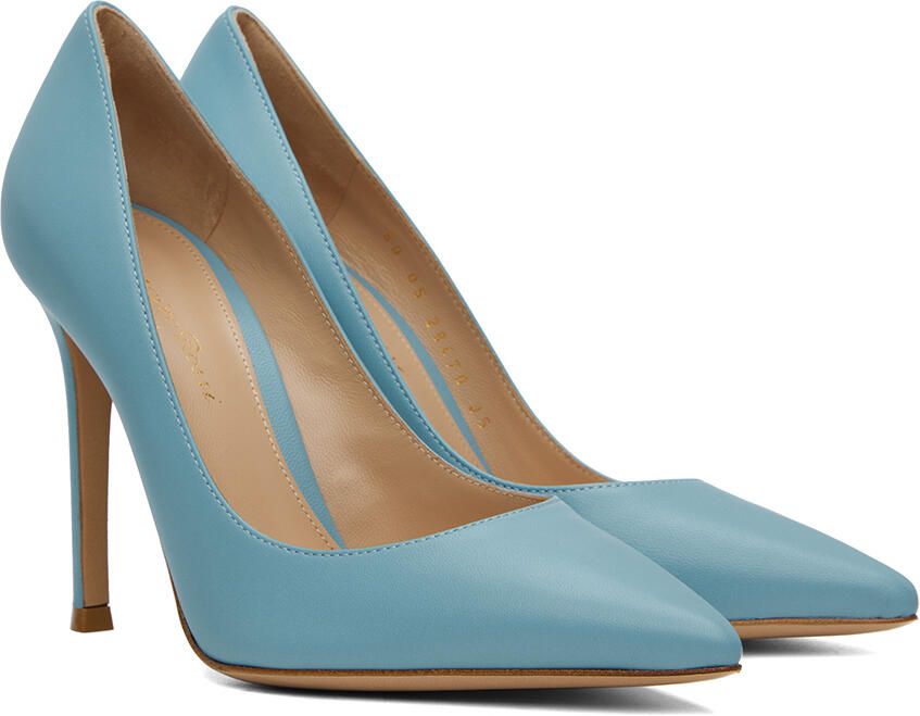 Gianvito Rossi Blue Gianvito 105 Heels - Picture 2
