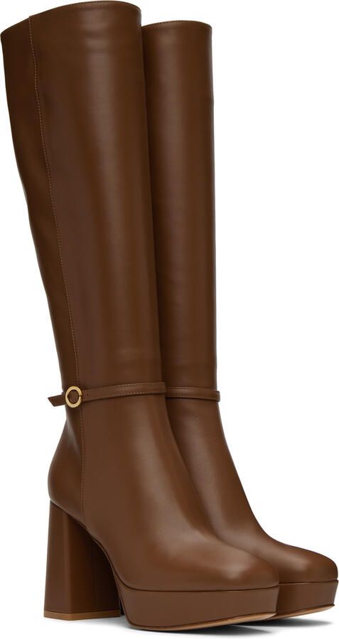Gianvito Rossi Brown Moreau Boots - Picture 3