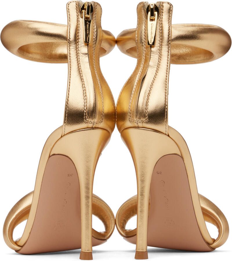 Gianvito Rossi Gold Bijoux Heeled Sandals - Picture 3