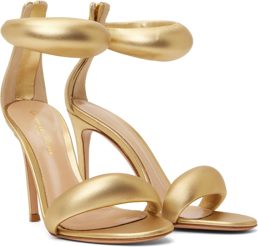 Gianvito Rossi Gold Bijoux Heeled Sandals - Picture 4