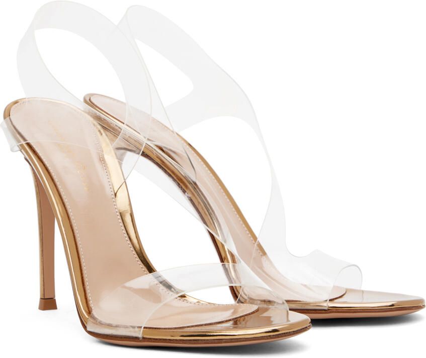 Gianvito Rossi Gold Metropolis Heeled Sandals