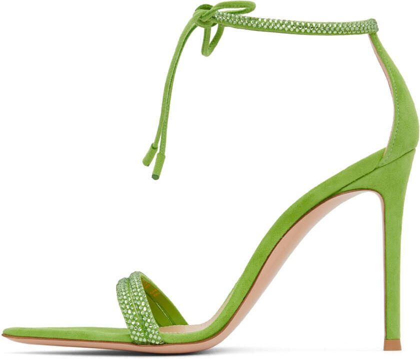 Gianvito Rossi Green Montecarlo Heeled Sandals - Picture 3