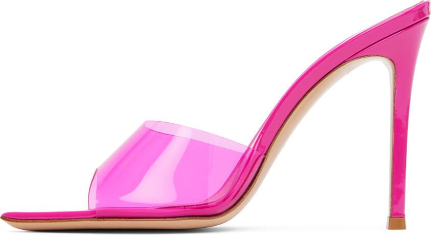 Gianvito Rossi Pink Elle 85 Mules - Picture 3