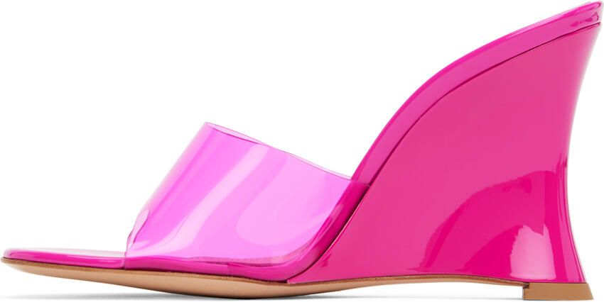 Gianvito Rossi Pink Futura Mules - Picture 3