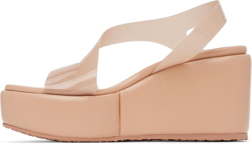 Gianvito Rossi Pink Metropolis 45 Wedge Sandals - Picture 3