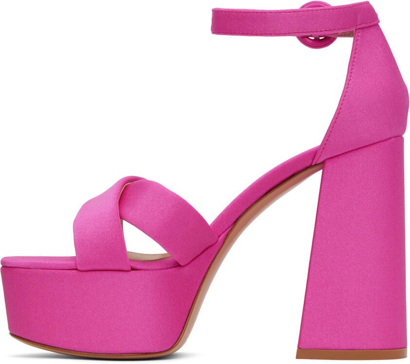 Gianvito Rossi Pink Sheridan Heeled Sandals - Picture 3