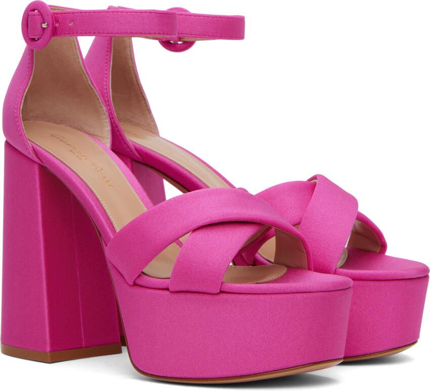 Gianvito Rossi Pink Sheridan Heeled Sandals - Picture 2