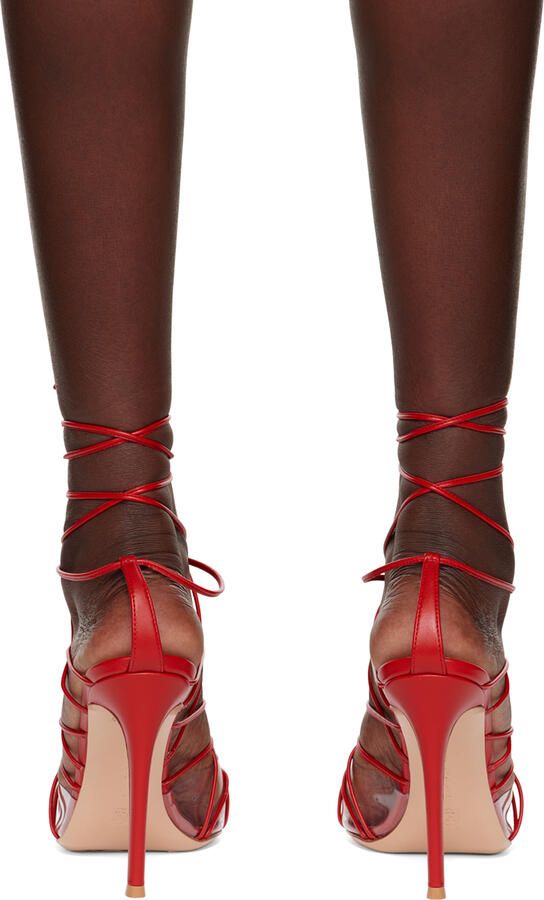Gianvito Rossi Red Miria Heels - Picture 5