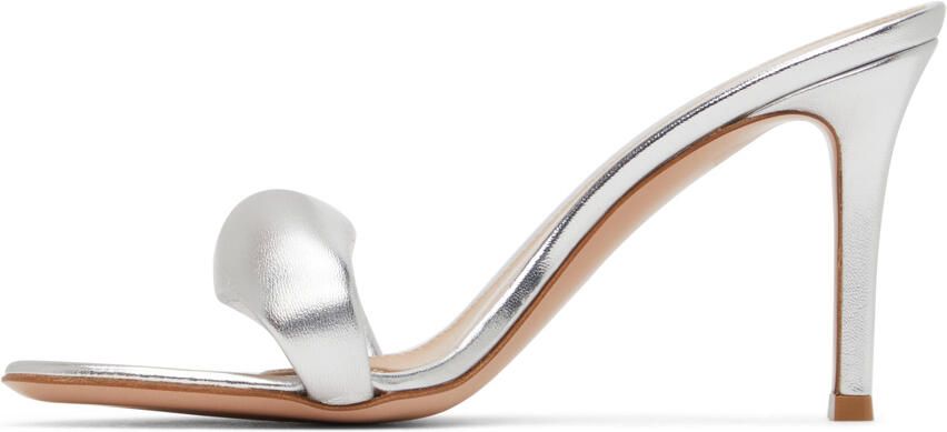 Gianvito Rossi Silver Bijoux 85 Heeled Sandals - Picture 3