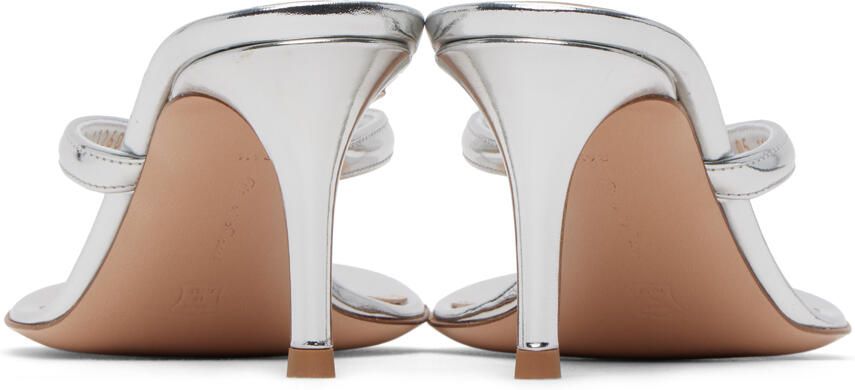 Gianvito Rossi Silver Calypso Heeled Sandals