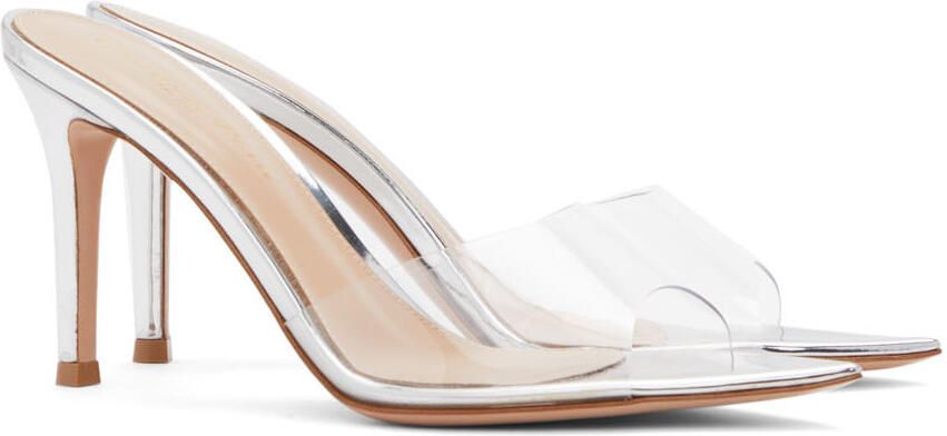 Gianvito Rossi Silver Elle Heeled Sandals - Picture 2