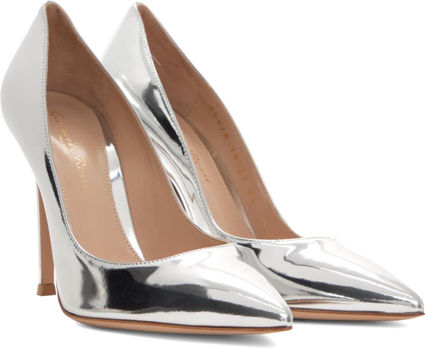 Gianvito Rossi Silver Gianvito 105 Heels - Picture 2