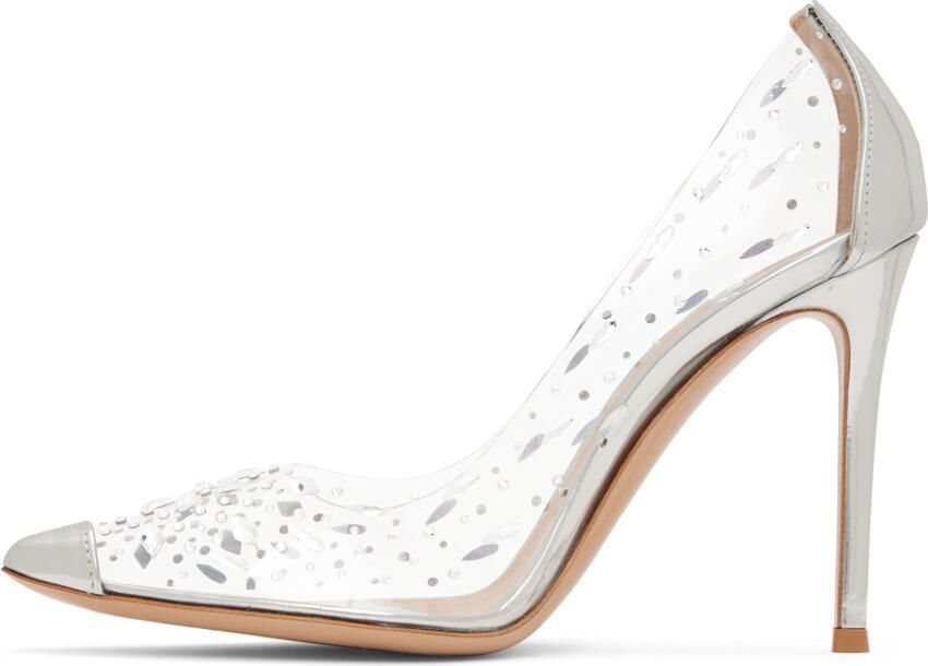 Gianvito Rossi Silver Halley Heels - Picture 3