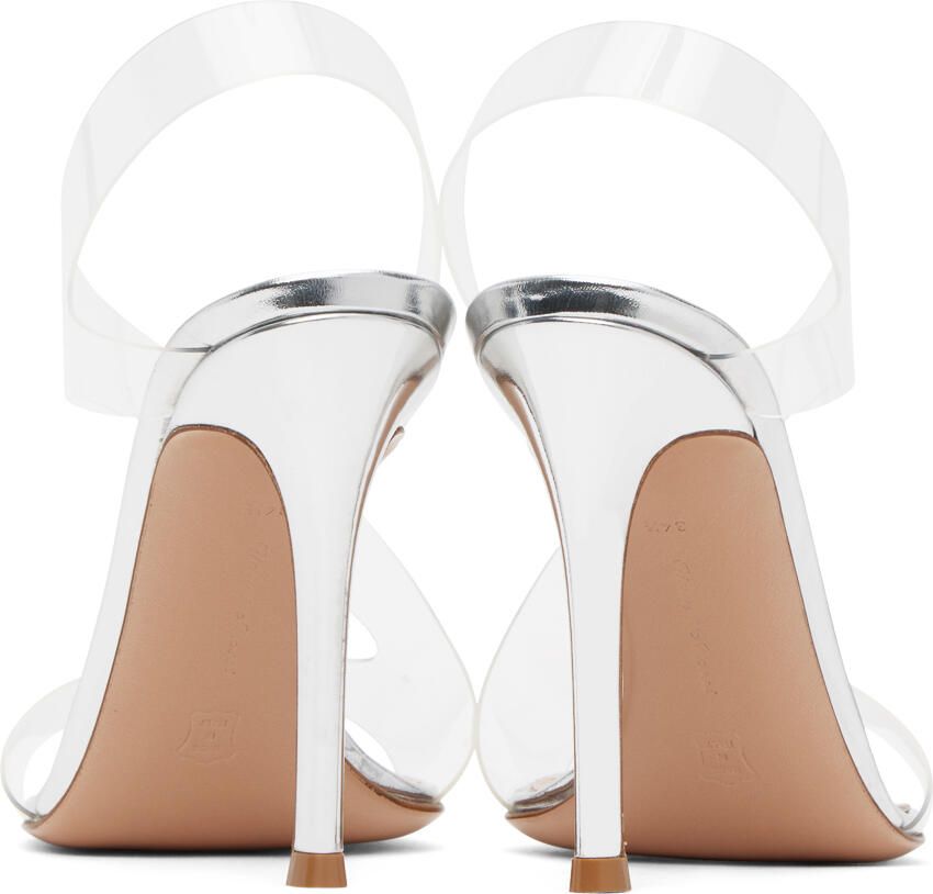 Gianvito Rossi Silver Metropolis Heeled Sandals