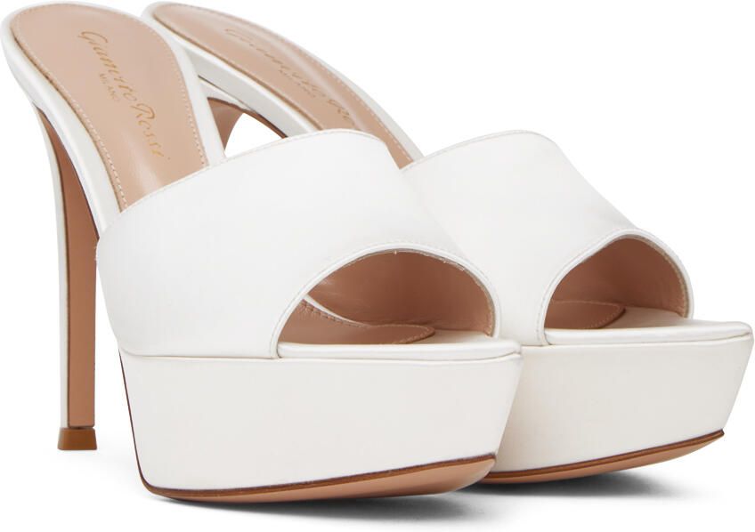 Gianvito Rossi SSENSE Exclusive White Heeled Sandals - Picture 2