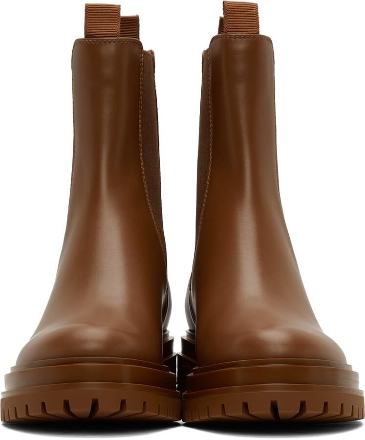 Gianvito Rossi Tan Chester Boots - Picture 2