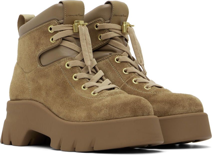 Gianvito Rossi Tan Vancouver Ankle Boots - Picture 3