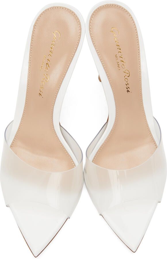 Gianvito Rossi White Elle 105 Heeled Sandals - Picture 3