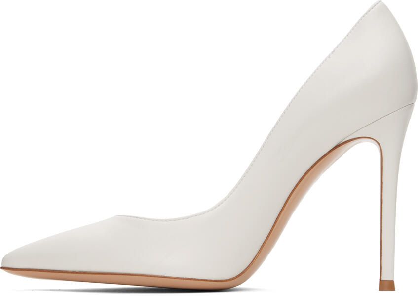 Gianvito Rossi White Gianvito 105 Heels - Picture 3