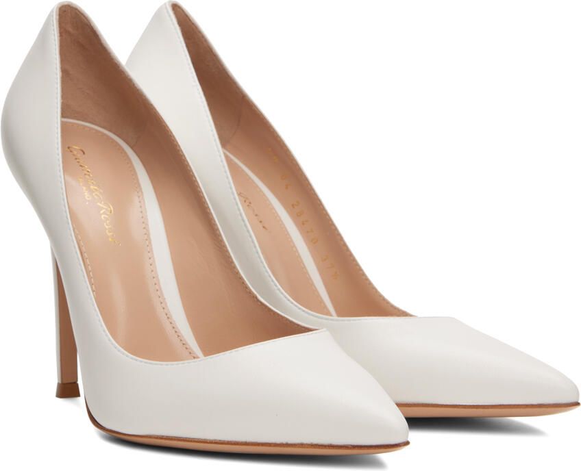 Gianvito Rossi White Gianvito 105 Heels - Picture 2