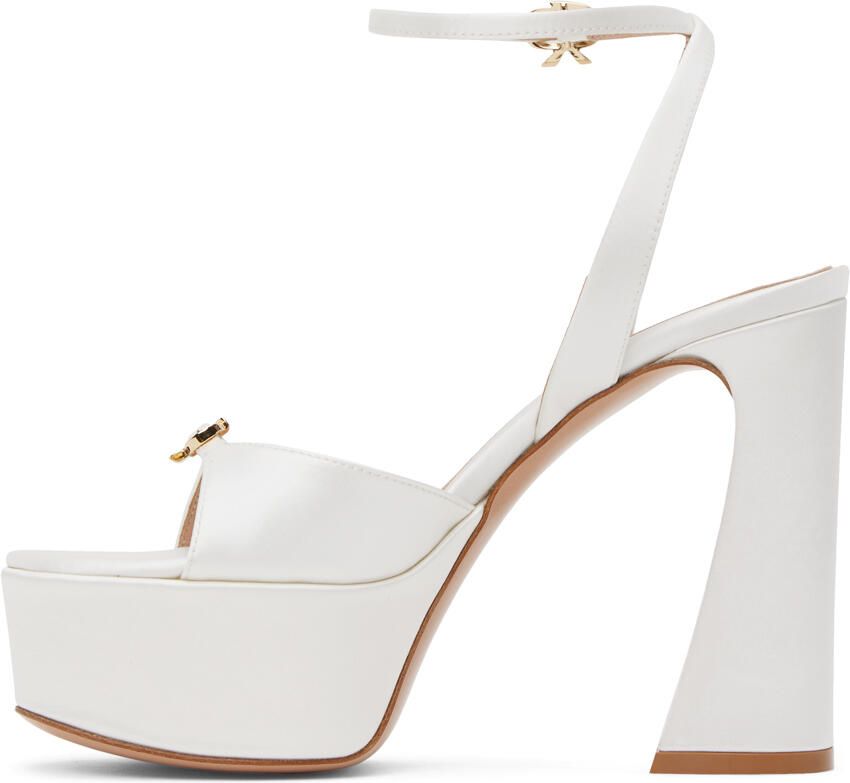 Gianvito Rossi White Maddy Heeled Sandals - Picture 3