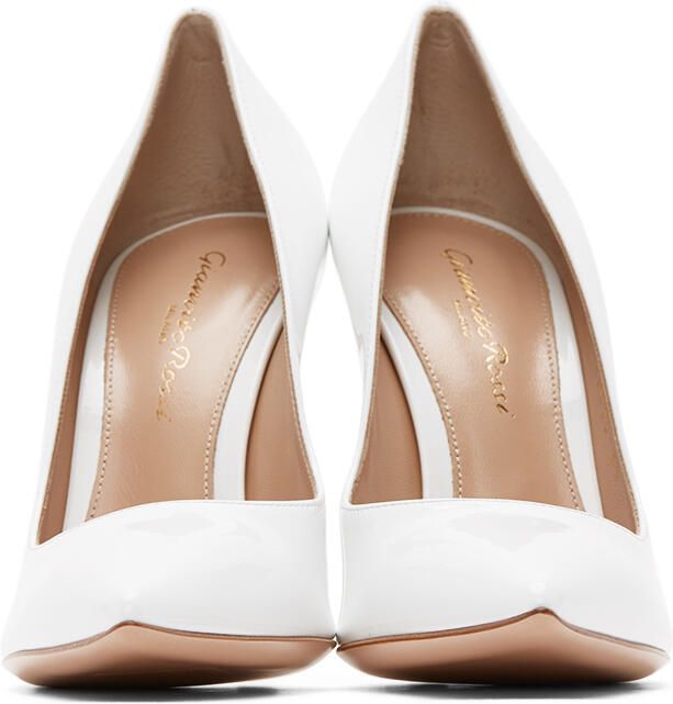 Gianvito Rossi White Patent Gianvito Pumps - Picture 3