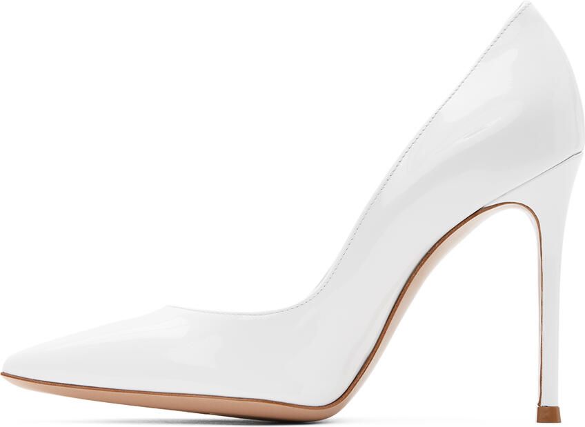 Gianvito Rossi White Patent Gianvito Pumps