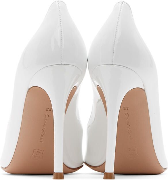 Gianvito Rossi White Patent Gianvito Pumps - Picture 4