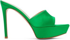 Gianvito Rossi Green Platform Heeled Sandals
