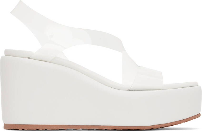 Gianvito Rossi Pink Metropolis 45 Wedge Sandals