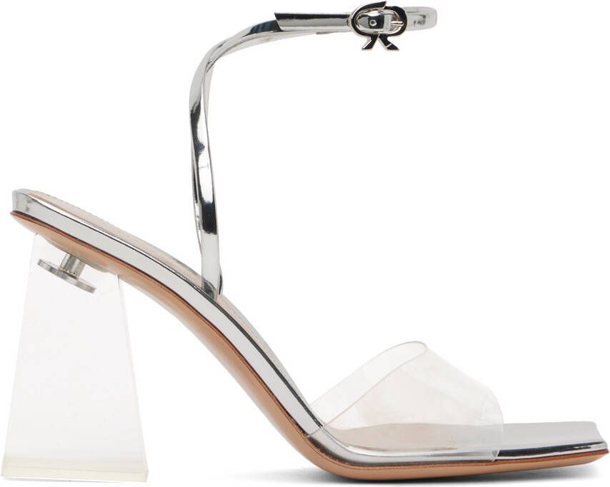 Gianvito Rossi Silver Cosmic 85 Heeled Sandals