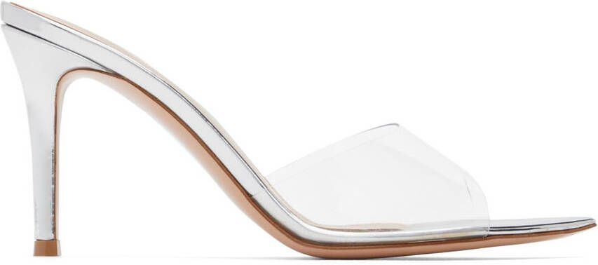Gianvito Rossi Silver Elle Heeled Sandals - Picture 6