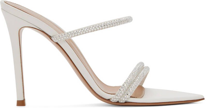 Gianvito Rossi White Cannes Heeled Sandals